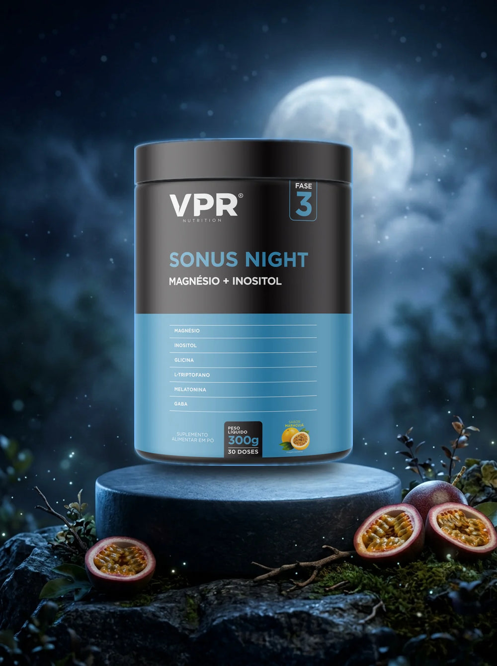 Sonus Night - Magnesio + Inositol com Gaba e Melatonina 300g Vpr Nutrition