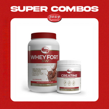 Carregar imagem no visualizador da galeria, Combo vitafor: Wheyfort + Creatina 300g vitafor 100% monohidratada