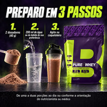 Carregar imagem no visualizador da galeria, Como tomar whey protein 4Pure Whey 4Body: 2 dosadores em 200ml de água