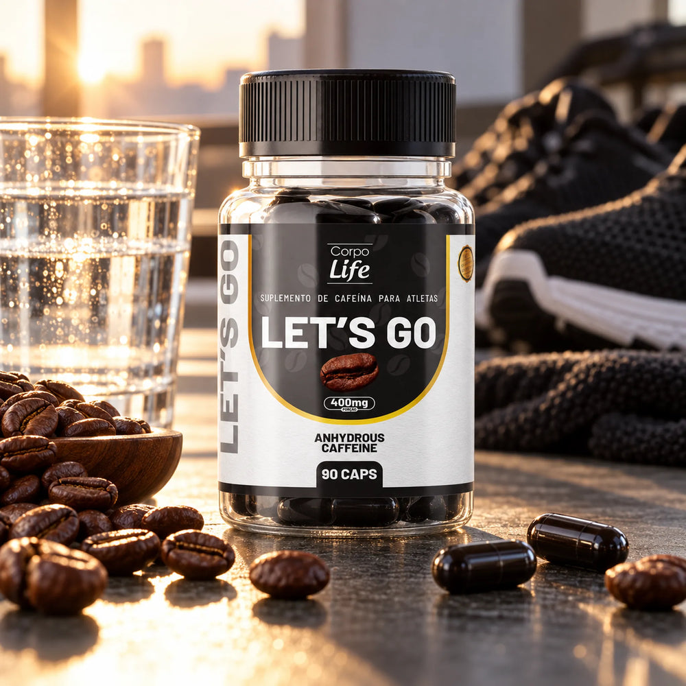 Lets Go - Termogênico Corpo Life - 400 mg Cafeína - 90 cápsulas