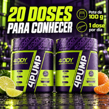 Carregar imagem no visualizador da galeria, Pré-treino 4Pump 100g 4Body rende 20 doses