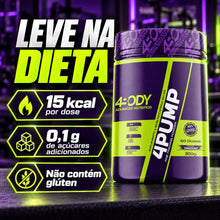 Carregar imagem no visualizador da galeria, Pré-treino 4Pump 300g com 15 kcal por dose e sem glúten