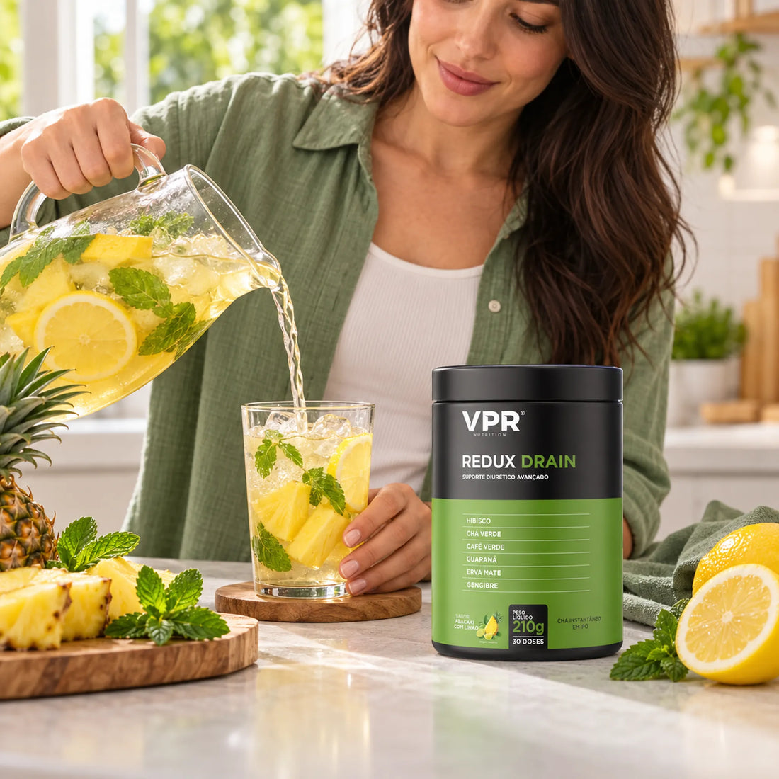Redux Drain - Diuretico Natural - Vpr Nutrition 210g - 30 doses