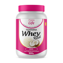 Carregar imagem no visualizador da galeria, Combo Performance Feminina: Whey Relish feminna 900 g + G-Drol Woman 60 cápsulas Corpo Life