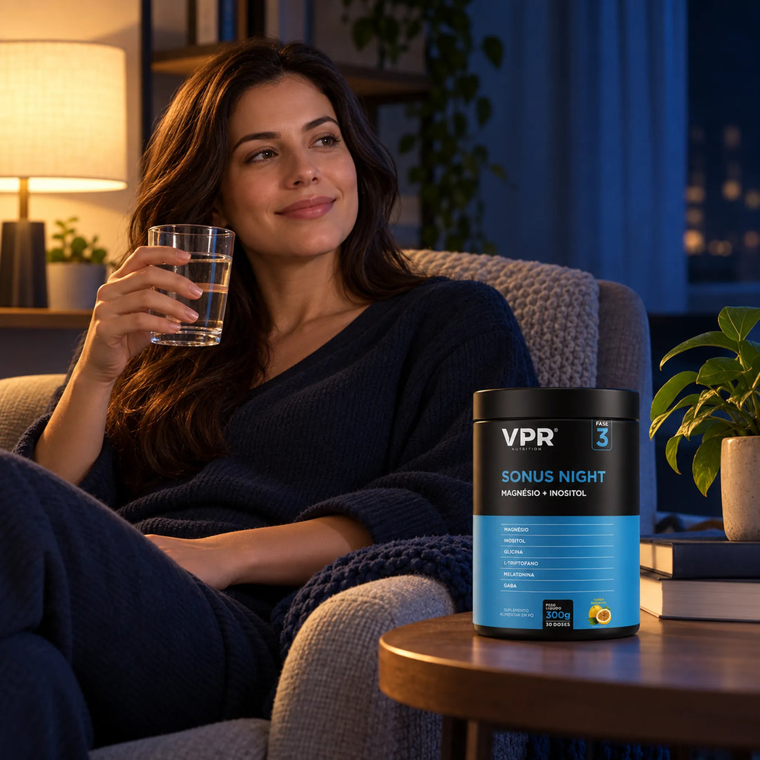 Sonus Night - Magnesio + Inositol com Gaba e Melatonina 300g Vpr Nutrition