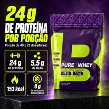 Carregar imagem no visualizador da galeria, 4Pure Whey Refil 4Body tem 24g de proteína, 5,5g de BCAA e 153 kcal por porção de 40g