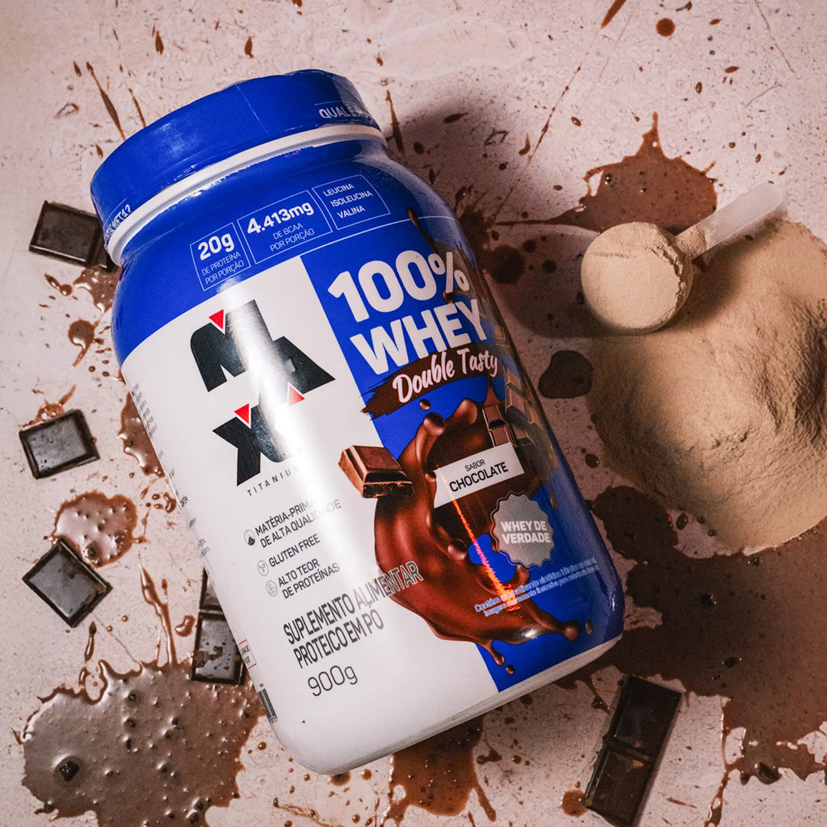 100% Whey Double Tasty 900g Max Titanium, foto 4