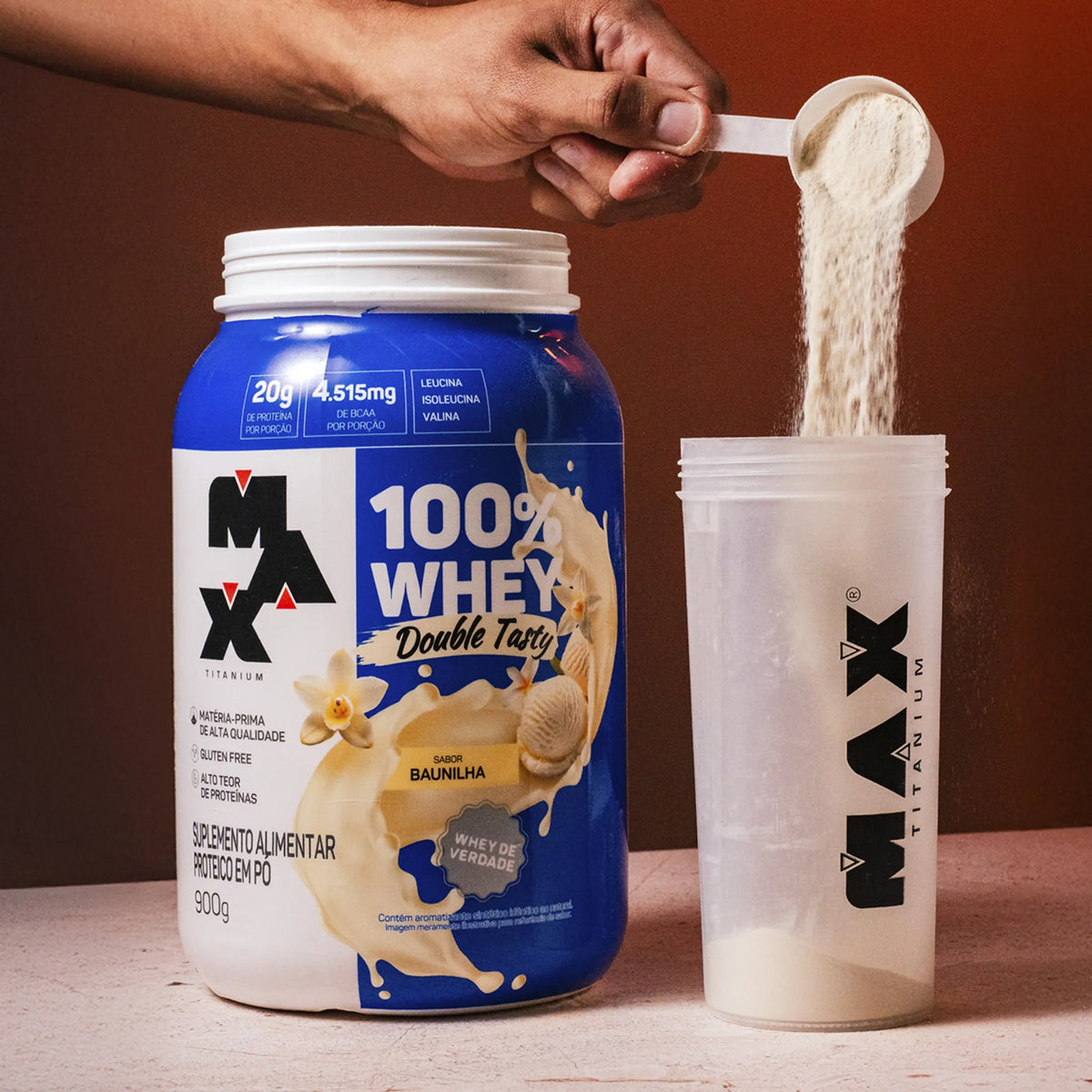 100% Whey Double Tasty 900g Max Titanium, foto 5
