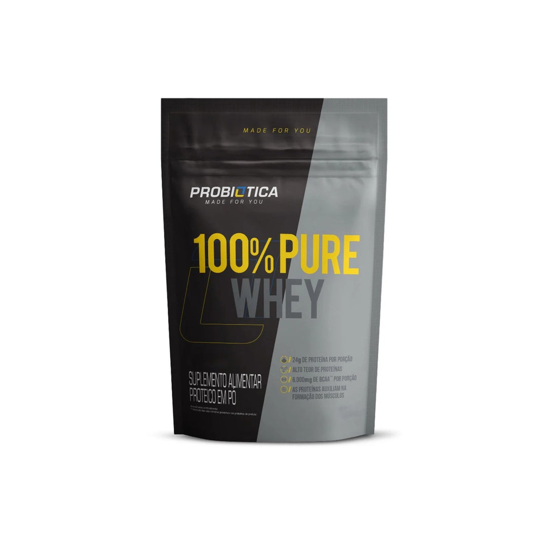 100% Pure Whey Probiotica refil - whey concentrado - Body Suplementos