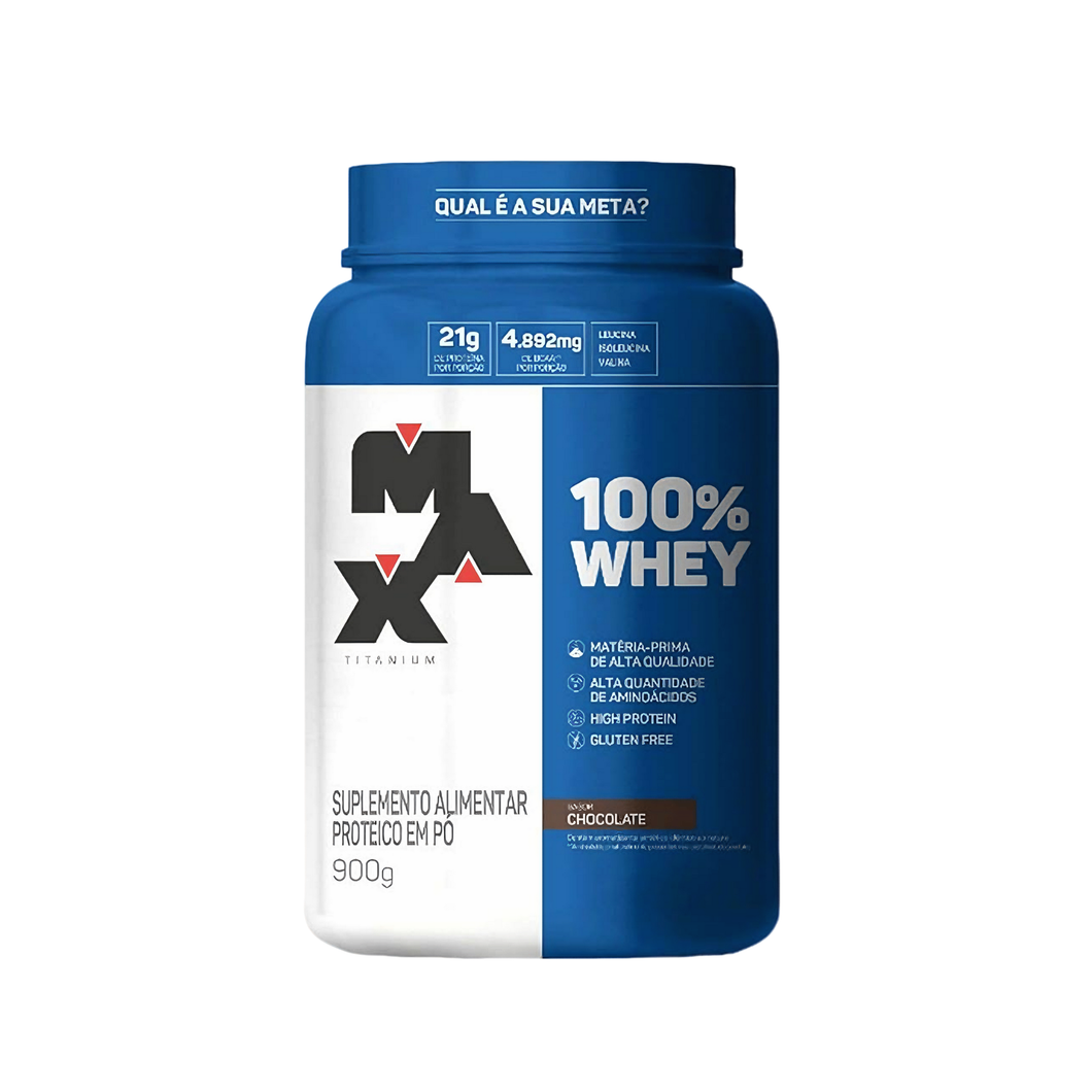 100% Whey Protein P 900g Max titanium - Body Suplementos
