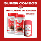 Kit Ganho de Massa: Compre 2 Relish Whey e ganhe 1 creatina 300g corpo life 100% pura Corpo Life - imagem 1