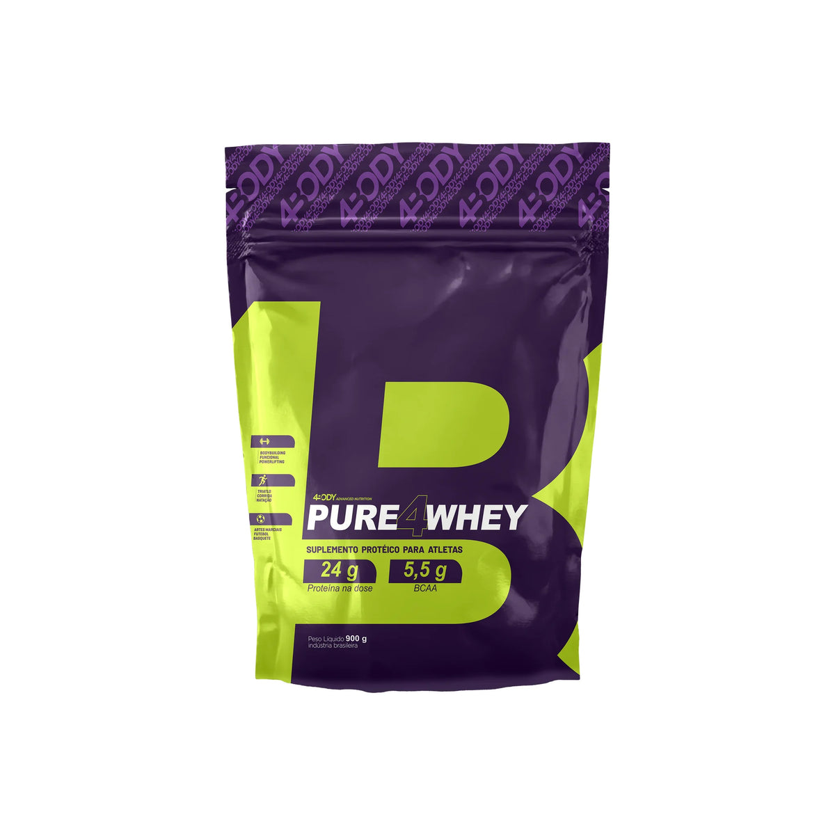 4Pure Whey Refil 900g Whey Protein Concentrado 4Body Nutrition