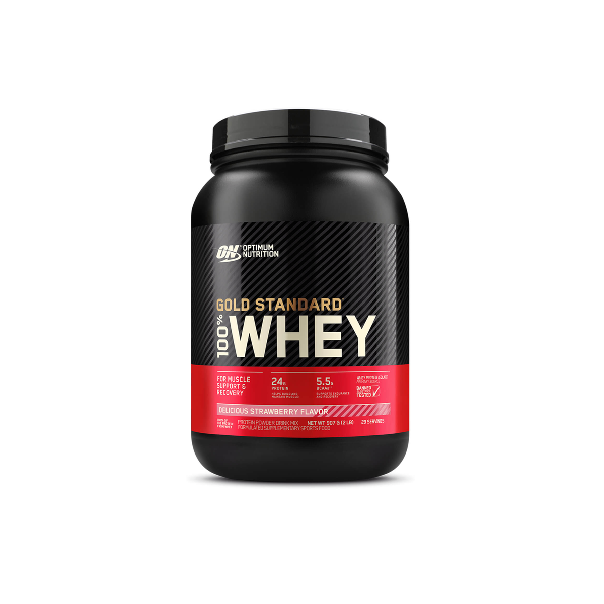 Whey Protein 100% Whey Gold Standard 2 Lbs (900g) - Optimum Nutrition - Body Suplementos