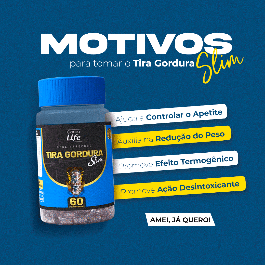 Tira gordura Slim  Corpo Life 60 caps - Body Suplementos