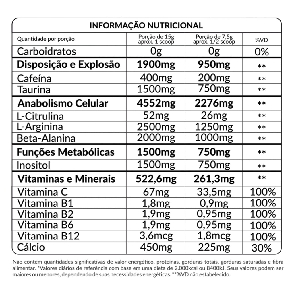 Tomahawk Pre Workout (380g) - Fullife Nutrition - Body Suplementos