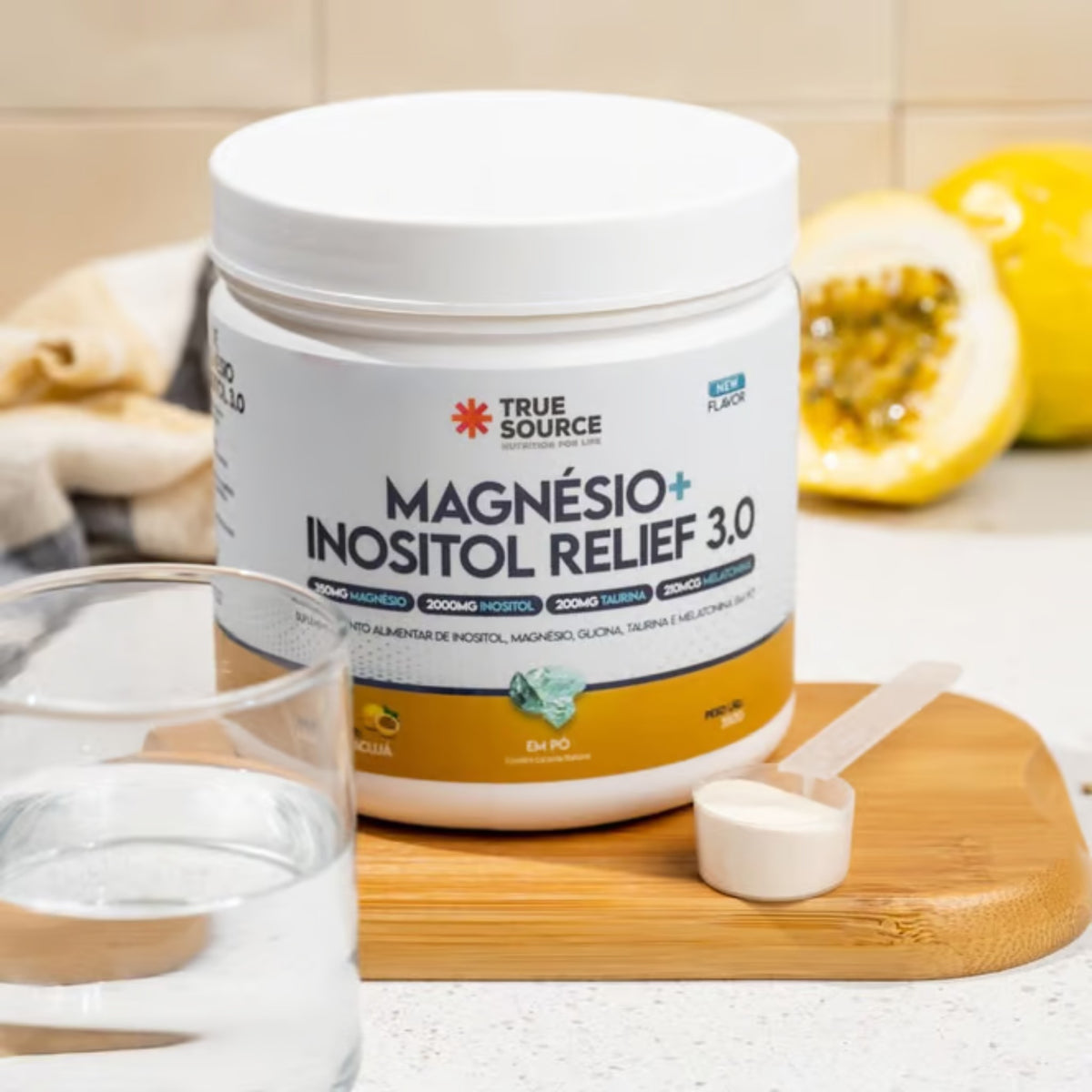 True Magnésio + Inositol Relief 3.0 350g - True Source, foto 4