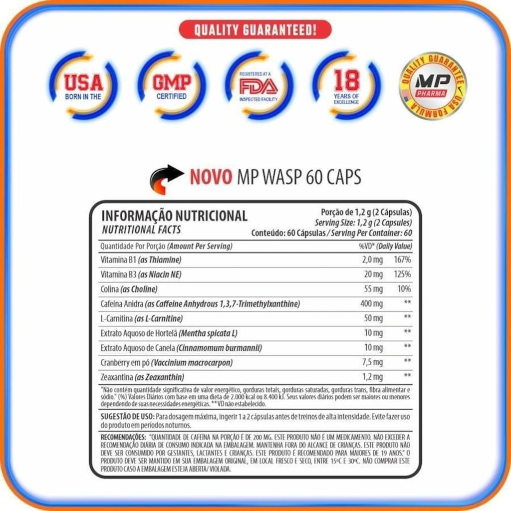 Wasp - Termogênico Ultra Potente Maxeffect Pharma - 60 Cápsula, foto 2
