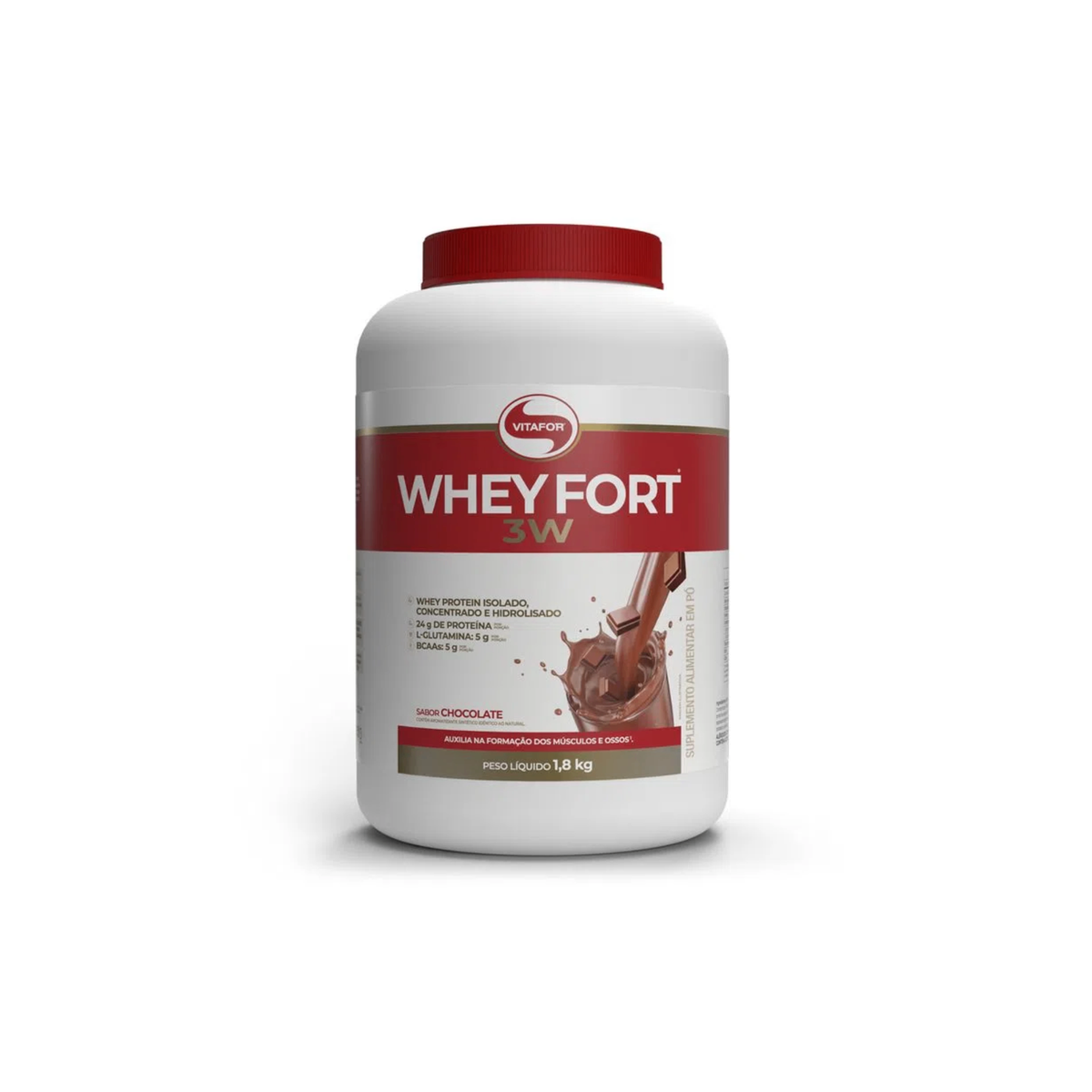 Whey Fort 3w 1,8kg - Vitafor - Body Suplementos