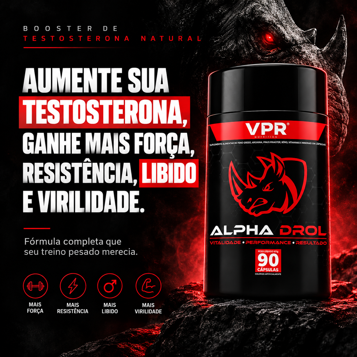 Alphadrol 90 capsulas Vpr Nutrition