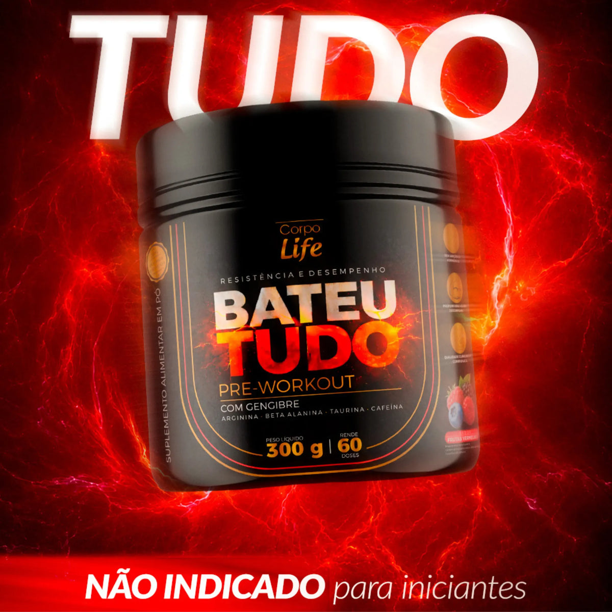 Bateu Tudo 300g- Pre treino Corpo Life Corpo Life - imagem 2