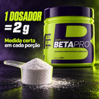 Dosador de 2g da beta-alanina Beta Pro 150 g 4Body, medida certa em cada porção