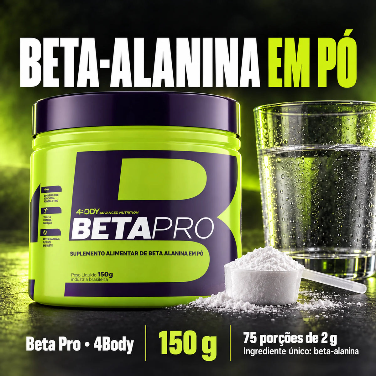 Beta-alanina em pó Beta Pro 150 g 4Body Nutrition
