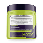 Rótulo da Beta-alanina Beta Pro 150g 4Body com tabela nutricional, modo de uso e advertências