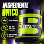 Beta Pro 300 g 4Body com ingrediente único: 2g de beta-alanina por porção
