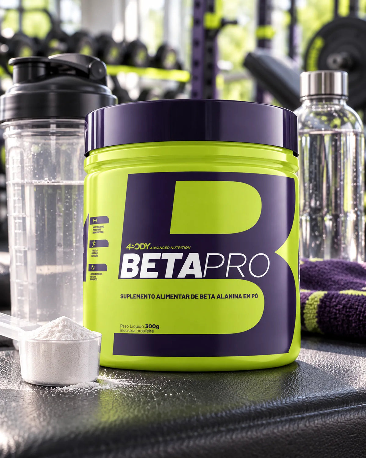 Beta-Alanina em Pó Beta Pro 300g - 150 Porções de 2g - 4Body Nutrition