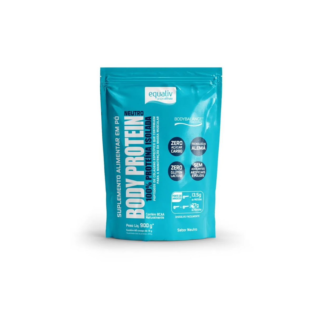Body Protein Equaliv Neutro Refil 900g - Proteina Zero Lactose, foto 1