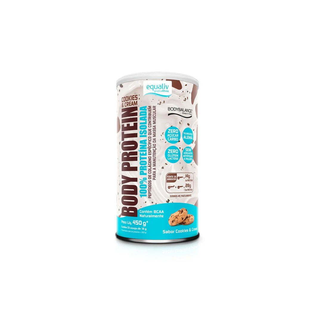 Body Protein Equaliv Cokkies and Cream 450g - Proteina Zero lactose