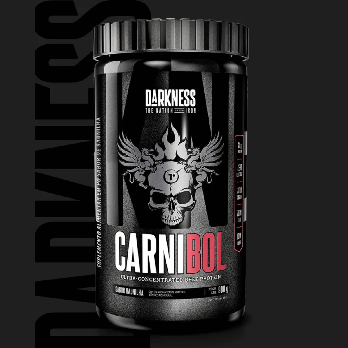 Carnibol Proteína da Carne Isolada Darkness - IntegralMédica 900g, foto 2