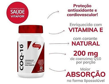 Coq10 - Vitafor  coenzima q10 30 capsulas - Body Suplementos