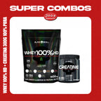 Combo Black Skull: WHey 100% HD + creatina 300g 100% pura, Chocolate