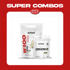 Kit Whey w100% Nutrata 900g + Creatina pura 300g nutrata