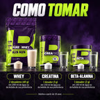 Como tomar o whey Pure Whey, a creatina Crea Pro e a beta-alanina Beta Pro da 4Body