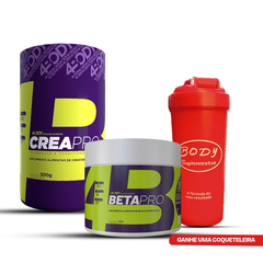 Combo Creapro Creatina 300g + BetaPro Beta Alanina 150g - Ganhe Coqueteleira Exclusiva