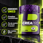 Creatina Crea Pro 300 g 4Body com ingrediente único: 3g de creatina monohidratada por porção