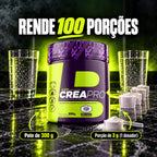 Creatina Crea Pro 300 g 4Body rende 100 porções de 3g