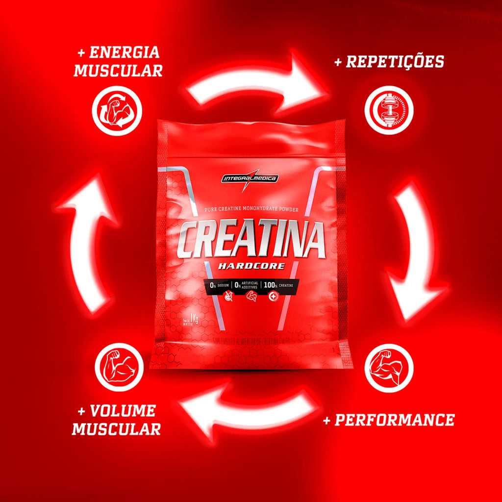 Creatina Hardcore Integral Medica 1kg refil, foto 3