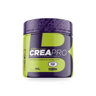 Creatina Monohidratada Crea Pro 150g 4Body Nutrition pote frente