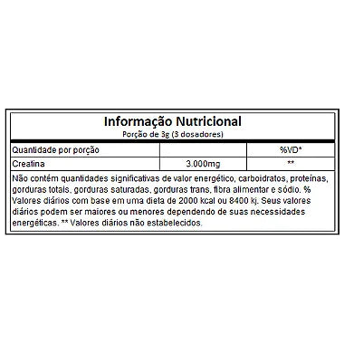 Creatina Monohidratada NITRA FUZE 300G - 100% Pura - Body Suplementos