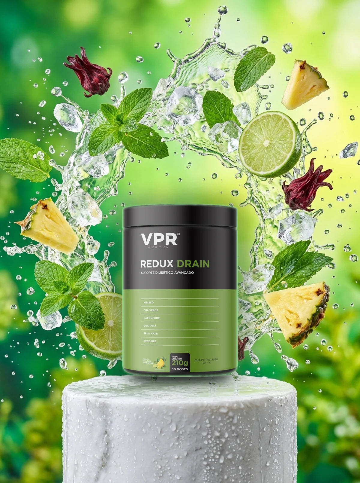 Redux Drain - Diuretico Natural - Vpr Nutrition 210g - 30 doses