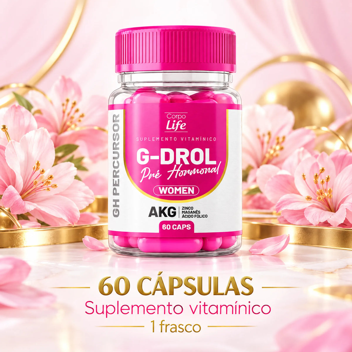 G-Drol Woman Corpo Life suplemento vitamínico com 60 cápsulas
