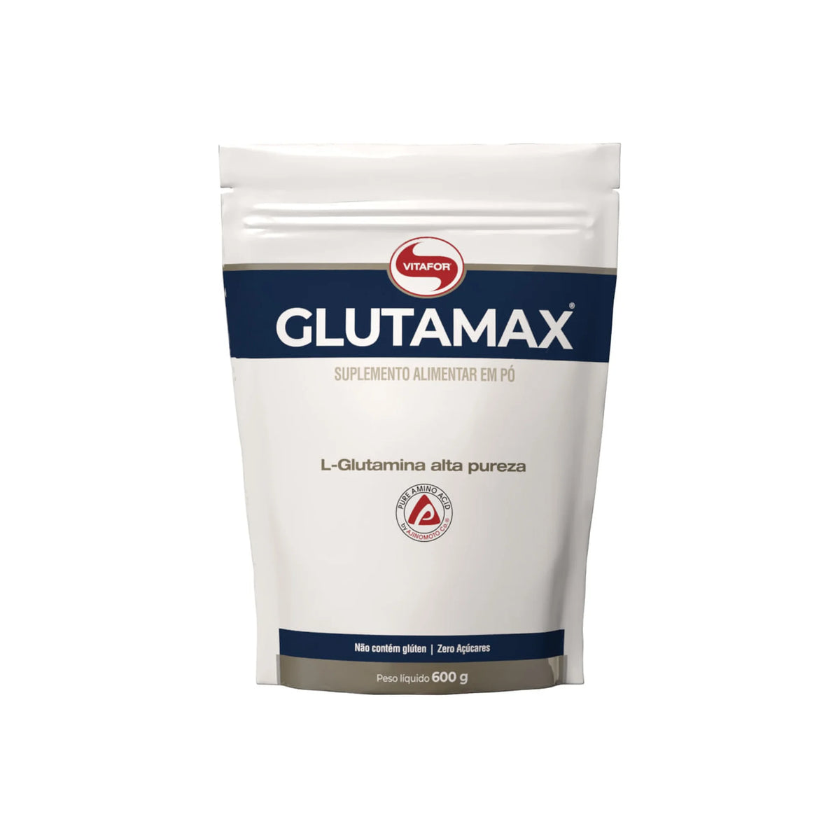 Glutamina Glutamax Pouch 600g Vitafor embalagem frente