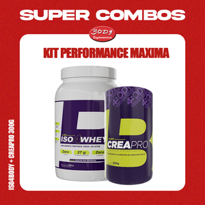 Kit ganho de massa - Iso4whey 900g Whey isolado Zero Lactose 4body  + Creapro 300g