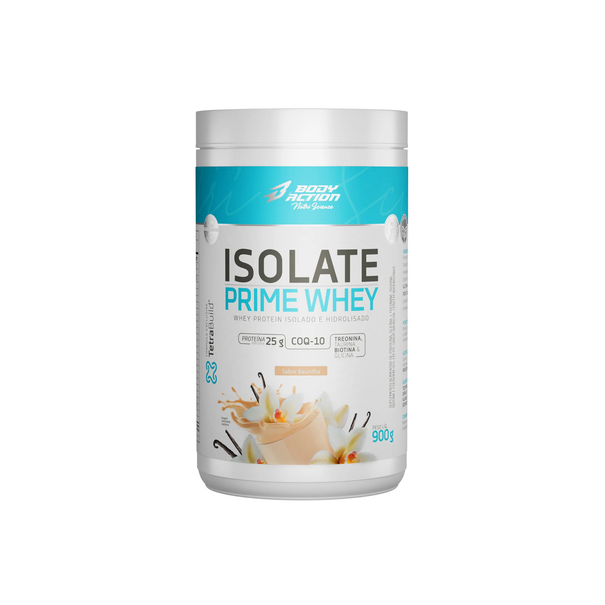 Isolate Prime Whey 900g Body Action - Whey isolado e Hidrolisado, Baunilha