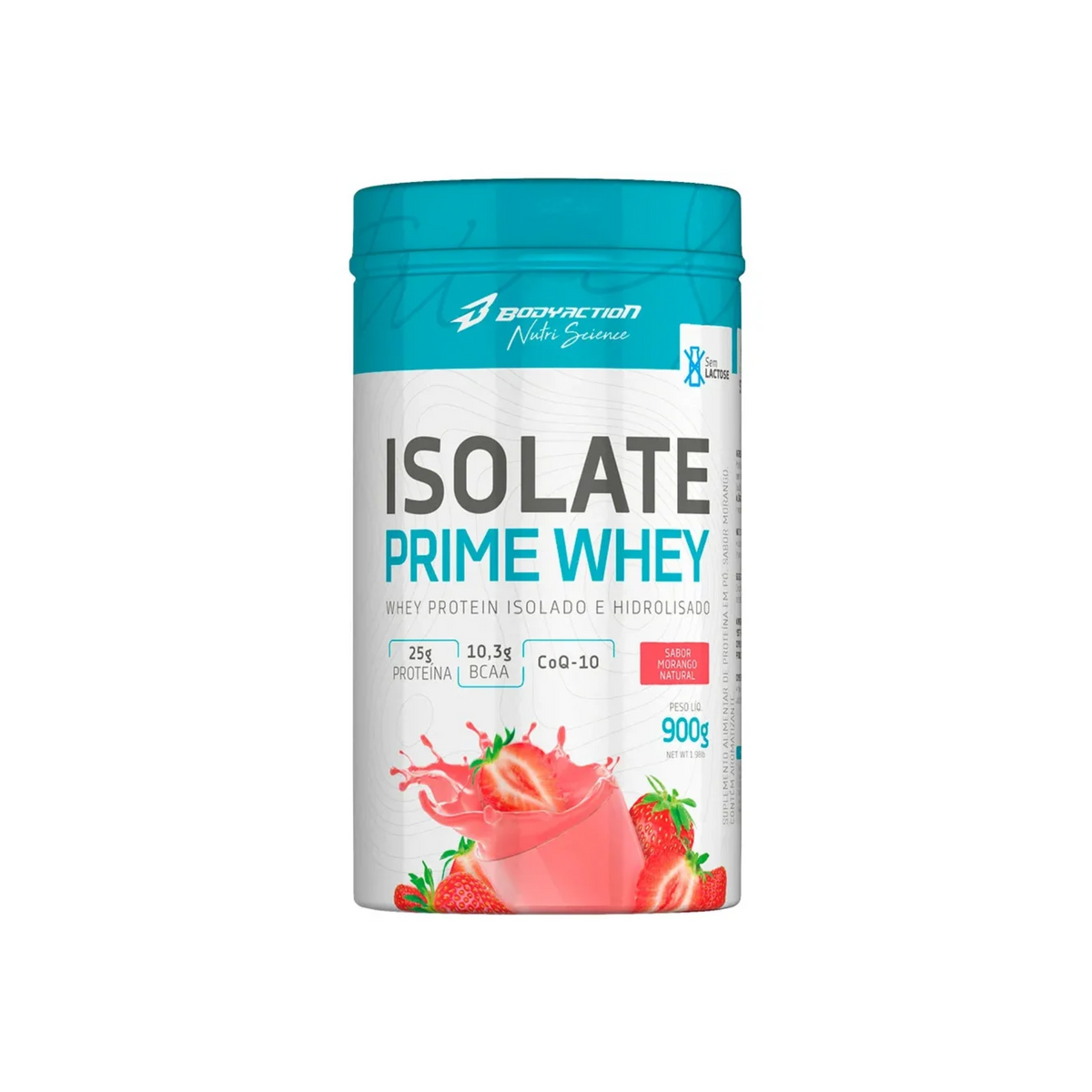 Isolate Prime Whey 900g Body Action - Whey isolado e Hidrolisado, Morango
