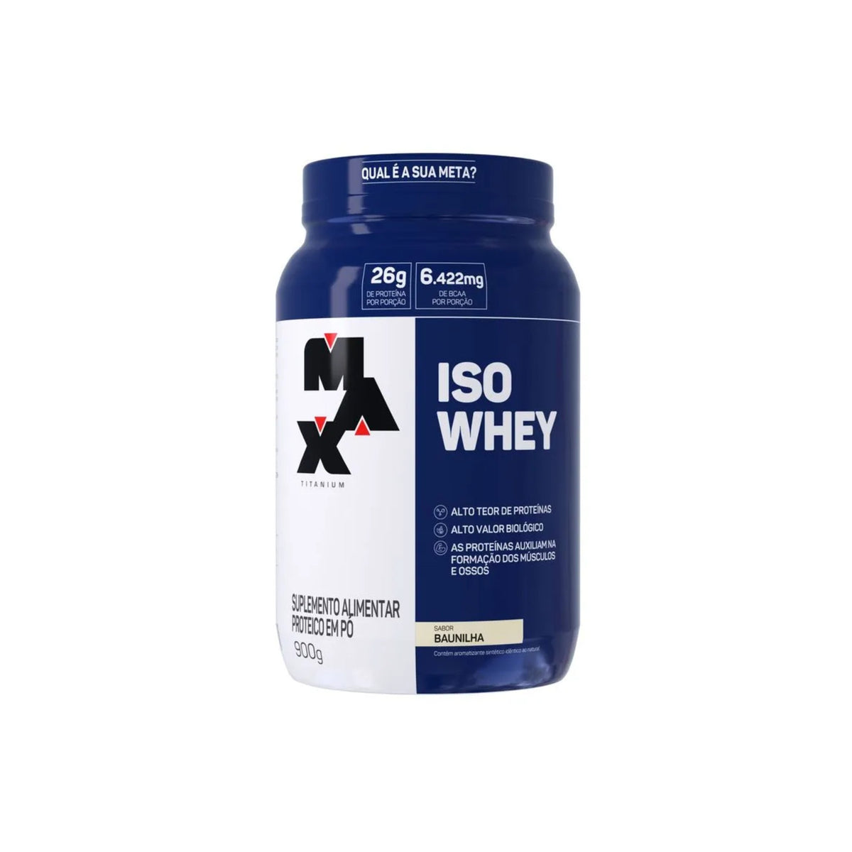 Whey Protein Isolado Iso Whey 900 gramas - Max Titanium - Body Suplementos