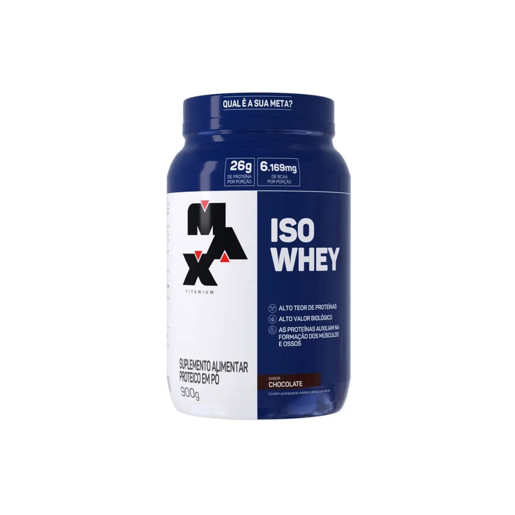 Whey Protein Isolado Iso Whey 900 gramas - Max Titanium - Body Suplementos